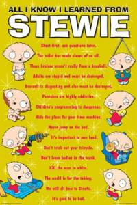 Family Guy All I Know I Learned From Stewie Poster