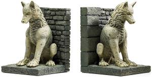 Game of Thrones Stark Direwolf Bookends