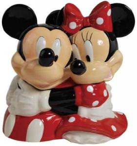 Mickey and Minnie Hugging Cookie Jar