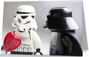 Star Wars Darth Vader Storm Trooper Heart Card
