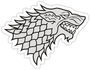 Games Of Thrones House Stark Logo Sticker