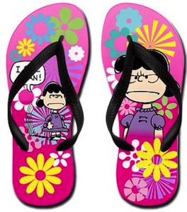 Peanuts Lucy I Feel Mean Flip Flops