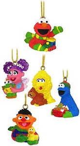 Sesame Street 5 piece Christmas Ornament Set