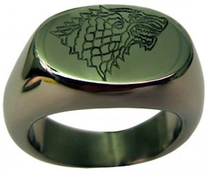 Game Of Thrones House Stark Logo Ring