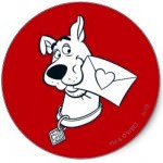 Scooby-Doo Valentine's Day Sticker