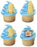 despicable me cupcake rings shaped like minions