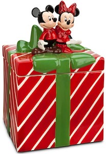 Disney Mickey And Minnie Mouse Holiday Cookie Jar