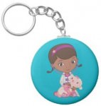 Doc McStuffins Holding Lambie Key Chain