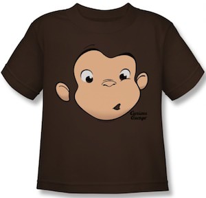 Curious George Brown Monkey Face T-Shirt