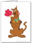 Scooby-Doo Heart Candy Greeting Card