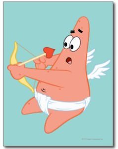 Patrick Star As Cupid Valentine's Day Card