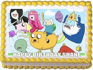 Adventure Time edible cake topper image