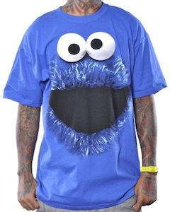 Sesame Street Cookie Monster Face Men's T-Shirt