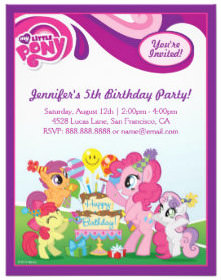 My Little Pony Birthday Invitations