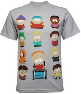 South Park t-shirt with cast members