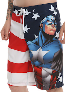 Captain America Swim Trunks