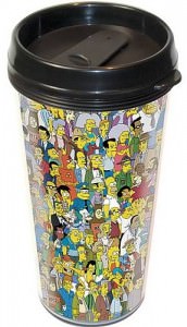 Simpsons Springfield Plastic Travel Mug (2)
