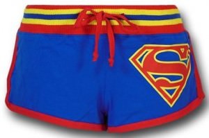 Superman Striped Short Shorts