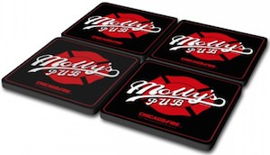 Chicago Fire Molly's pub coasters