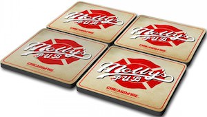 Molly's Pub coaster set