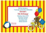 Curious George birthday invitations
