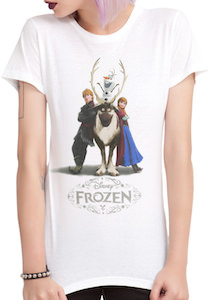 Frozen Anna, Sven, Olaf t-shirt