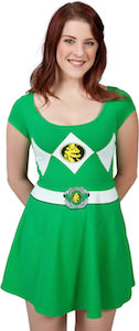 Green Power Ranger Skater Dress