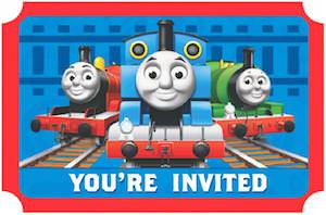 Thomas The Train Party Invitations