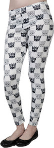 Transformers Decepticon and Autobot logo leggings