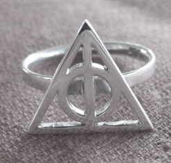 Harry Potter Silver Deathly Hallows Ring