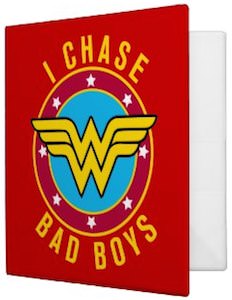 Avery Wonder Woman I Chase Bad Boys Binder