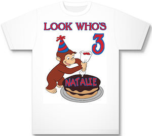 Curious George Personalized Birthday T-Shirt
