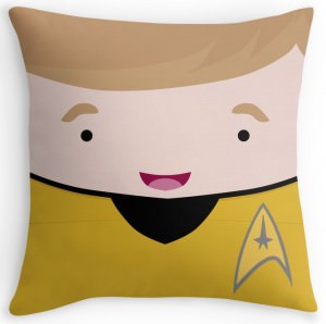 Star Trek Captain James T Kirk Throw Pillow