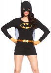 Batman Women's Romper Costume With Cape And Hood