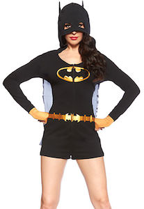 Batman Women’s Romper Costume With Cape And Hood