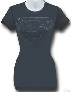 Superman Symbol Rhinestone T-Shirt
