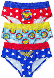 Wonder Woman Underwear With Lace Waistband