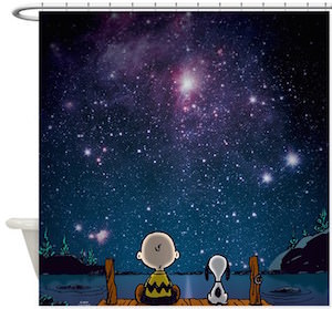 Peanuts Charlie Brown And Snoopy Shower Curtain