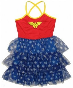 Wonder Woman Tiered Tutu Cami Mini Dress