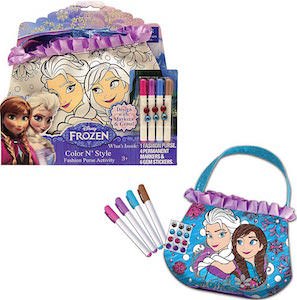 Disney Kids Frozen Anna And Elsa Coloring Handbag