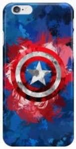 Captain America Paint Splattered Shield iPhone Case