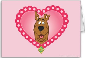Scooby-Doo Heart Shape Greeting Card