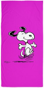 Snoopy Dancing For Joy Beach Towel
