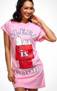 Pink Snoopy Sleep Is Good Women's Nightgown