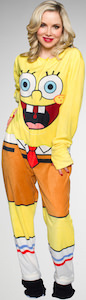 SpongeBob Squarepants Adult One Piece Costume Pajama