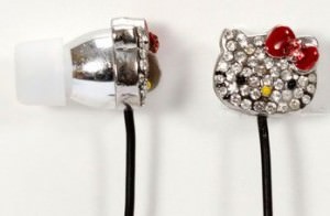 Hello Kitty Crystal Earbuds