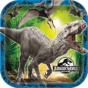 Jurassic World Large Square Dinner Plates