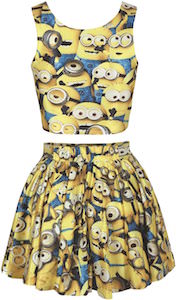 Minion covered Top And Skirt