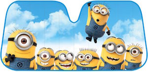 Blue Sky And Minions Car Sun Shade