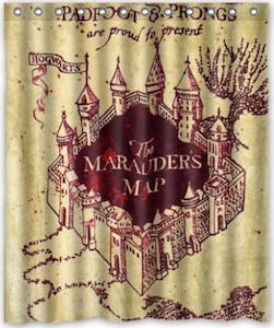 Harry Potter The Marauders Map Shower Curtain